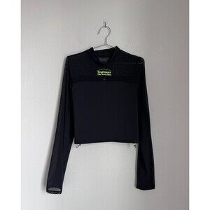 The North Face Trailwear QTM Mock Neck Long Sleeve in Black Size LARGE